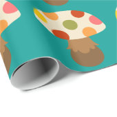 Niedliche farbige Pilzpackung Geschenkpapier (Rolleneckpunkt)