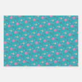 Niedliche farbige Punkte Türkis Wasserfarbe Geburt Geschenkpapier Set (Vorderseite 3)