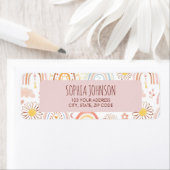 Niedliche farbige Regenbogen und Daisy-Blume Abstr (Insitu)