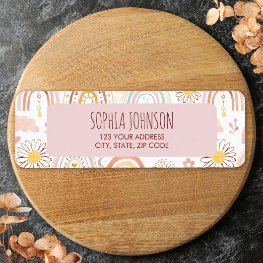 Niedliche farbige Regenbogen und Daisy-Blume Abstr