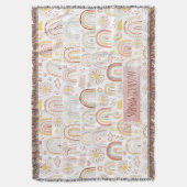 Niedliche farbige Regenbogen und Daisy-Blume Abstr Decke (Vorderseite Vertikal)