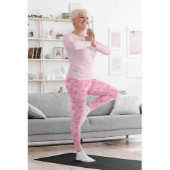 Niedliche farbige Rosa Frauen bläst Leggings
