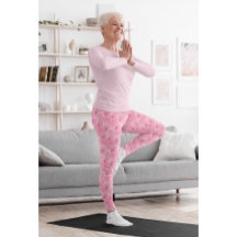 Niedliche farbige Rosa Frauen bläst Leggings