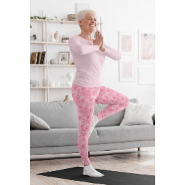 Niedliche farbige Rosa Frauen bläst Leggings