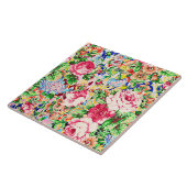 Niedliche farbige Rose Fliese (Seite)