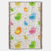 Niedliche Farbige Singmuster für Vögel und Musikno Decke (Vorderseite Vertikal)