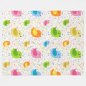 Niedliche Farbige Singmuster für Vögel und Musikno Fleecedecke (Vorderseite (Horizontal))