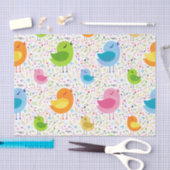 Niedliche Farbige Singmuster für Vögel und Musikno Seidenpapier (Handwerk)