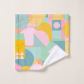 Niedliche farbige skandinavische Geometrische Form Badhandtuch Set (Waschlappen)