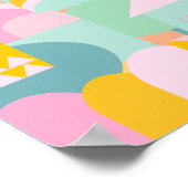 Niedliche farbige skandinavische Geometrische Form Poster (Ecke)