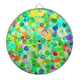 Niedliche farbige Spiralkosmosemuster Dartscheibe