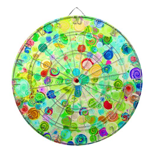 Niedliche farbige Spiralkosmosemuster Dartscheibe (vorne)