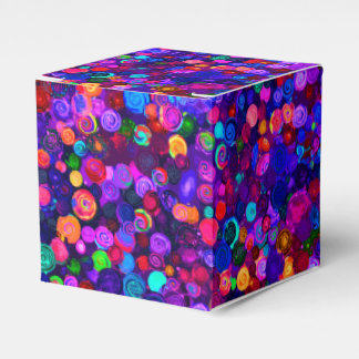 Niedliche farbige Spiralkosmosemuster Geschenkschachtel