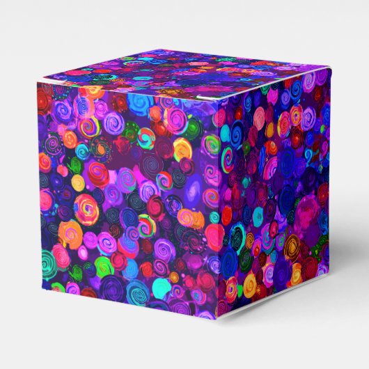 Niedliche farbige Spiralkosmosemuster Geschenkschachtel (Vorderseite)