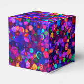 Niedliche farbige Spiralkosmosemuster Geschenkschachtel (Rückseite)