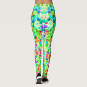 Niedliche farbige Spiralkosmosemuster Leggings (Rückseite)