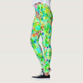 Niedliche farbige Spiralkosmosemuster Leggings (Links)