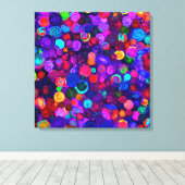 Niedliche farbige Spiralkosmosemuster Leinwanddruck (Insitu (Holzboden))