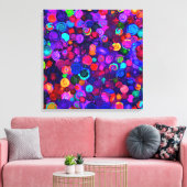 Niedliche farbige Spiralkosmosemuster Leinwanddruck (Insitu (Wohnzimmer))