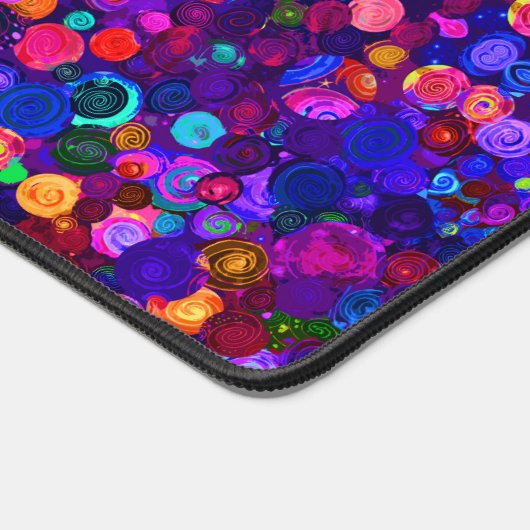 Niedliche farbige Spiralkosmosemuster Schreibtischunterlage (Ecke)