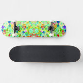 Niedliche farbige Spiralkosmosemuster Skateboard (Horizontal)