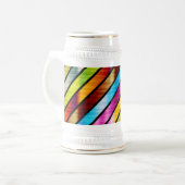 Niedliche, farbige Streifen Bierglas (Vorderseite Links)