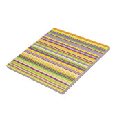 Niedliche farbige Streifen Design All-Over-Print-T Fliese (Seite)
