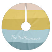 Niedliche farbige Streifen - Name des Farbblockes Polyester Weihnachtsbaumdecke (Vorderseite)