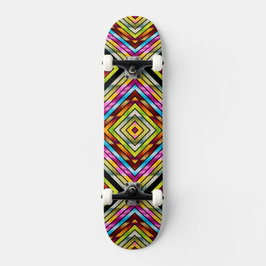 Niedliche, farbige Streifen Skateboard (Vorderseite)