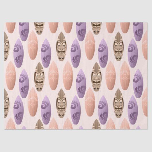 Niedliche Farbige Surfbretter - Deko Seidenpapier (Vorderseite)