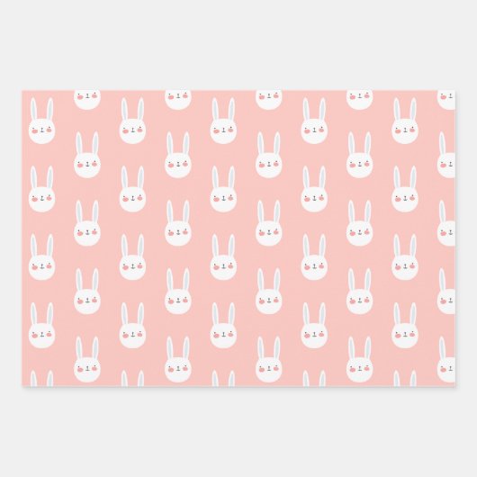 Niedliche farbige Tiere Pastel Minimal Geschenkpapier Set (Vorderseite 3)
