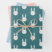 Niedliche farbige Tiere Pastel Minimal Geschenkpapier Set (Beispiel)