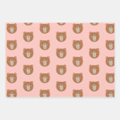 Niedliche farbige Tiere Pastel Minimal Geschenkpapier Set (Vorderseite 3)