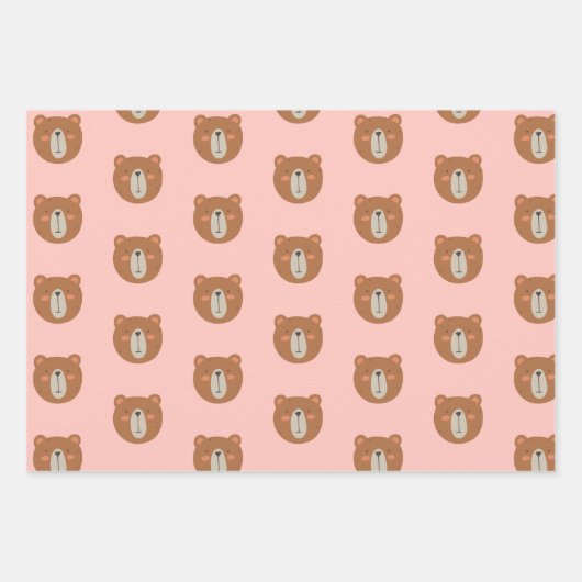 Niedliche farbige Tiere Pastel Minimal Geschenkpapier Set (Vorderseite 3)