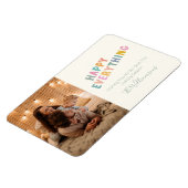 Niedliche farbige Typografie Alles Gute zum Foto H Magnet (Linke Seite)