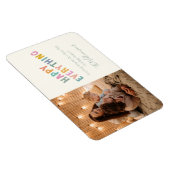 Niedliche farbige Typografie Alles Gute zum Foto H Magnet (Rechte Seite)