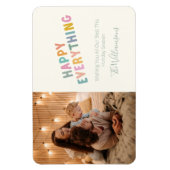 Niedliche farbige Typografie Alles Gute zum Foto H Magnet (Vertikal)