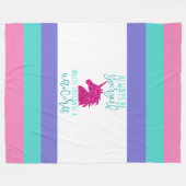 Niedliche farbige Unicorn Fleece Blanket (Vorderseite (Horizontal))