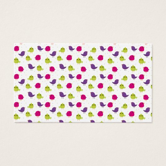 Niedliche, farbige Vögel (Vorderseite)