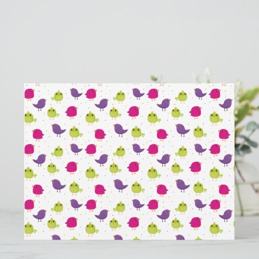 Niedliche, farbige Vögel (Stehend Vorderseite)