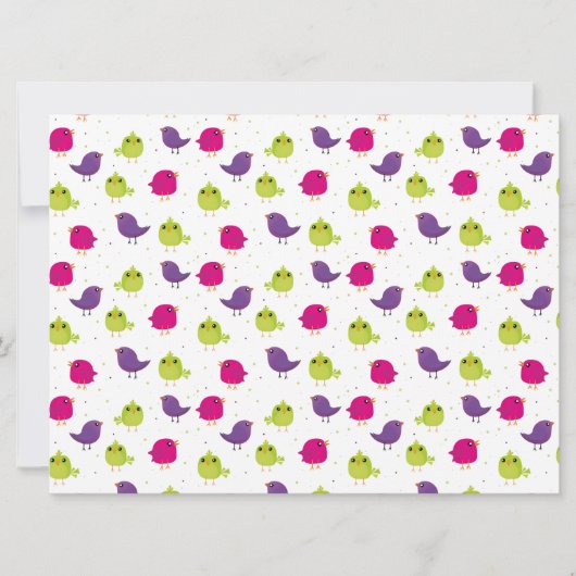 Niedliche, farbige Vögel (Vorderseite)