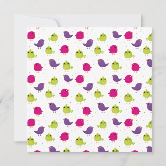 Niedliche, farbige Vögel (Vorderseite)