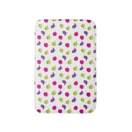 Niedliche, farbige Vögel Badematte (Vorderseite Vertikal)