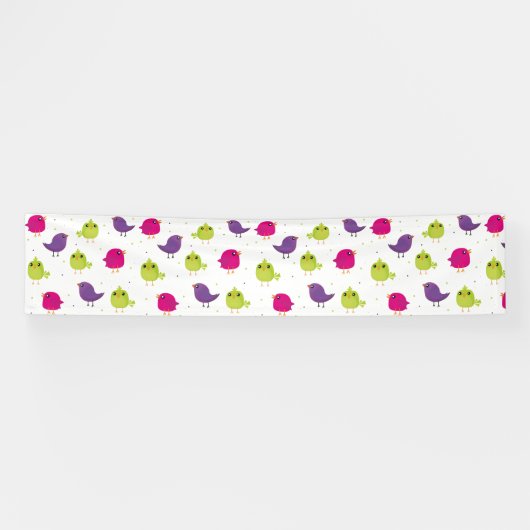 Niedliche, farbige Vögel Banner (Horizontal)