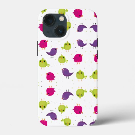 Niedliche, farbige Vögel Case-Mate iPhone Hülle (Rückseite)