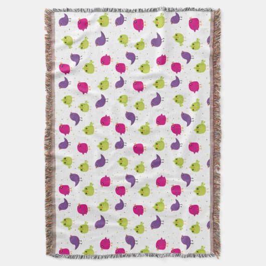 Niedliche, farbige Vögel Decke (Vorderseite Vertikal)