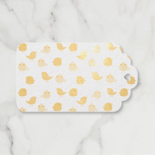Niedliche, farbige Vögel Geschenkanhänger (Vorderseite (Horizontal))