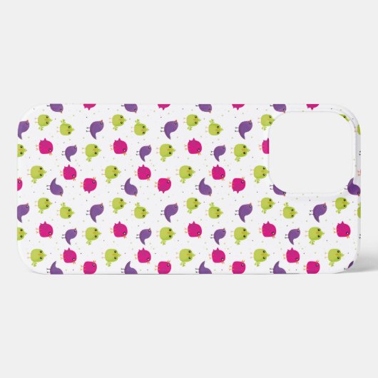 Niedliche, farbige Vögel iPhone Hülle (Rückseite (Horizontal))