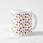 Niedliche, farbige Vögel Jumbo-Tasse (Vorderseite Rechts)