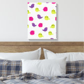Niedliche, farbige Vögel Leinwanddruck (Insitu (Schlafzimmer))